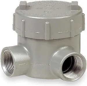 HUBBELL KILLARK GECLT-2M Conduit Outlet Body,Iron,L