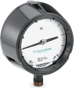 ASHCROFT 0627-0500-0001-60 Panel-Mount Compound Gauge, 30 to 0 to 160 psi, 4