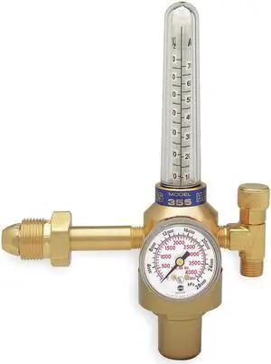 HARRIS 355-CD-320 Flowmeter Regulator, Argon, Carbon Dioxide, Single Stage,