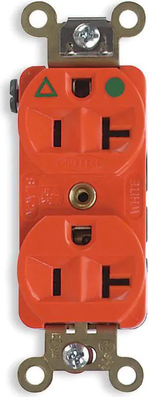 HUBBELL WIRING DEVICE-KELLEMS IG8300 20A Duplex Receptacle 125VAC 5-20R OR