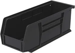 AKRO-MILS 30224BLACK Hang & Stack Storage Bin, Plastic, Black, 4 in H, 4 1/8 in