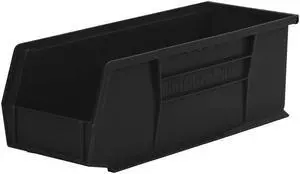 AKRO-MILS 30234BLACK Black Hang and Stack Bin, 14-3/4"L x 5-1/2"W x 5"H,