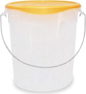 RUBBERMAID COMMERCIAL FG572900WHT Round Storage Container, 22 qt, Lid 1GAF5