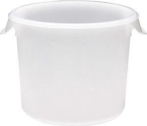RUBBERMAID COMMERCIAL FG572400WHT Round Storage Container, 8 qt, Lid 1GAF4