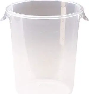 RUBBERMAID COMMERCIAL FG572724CLR Round Storage Container, 18 qt.