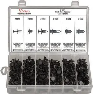 ZORO SELECT 8121 Nylon Push Type Retainer Asst,Pc 175