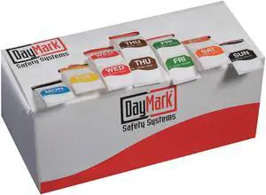 DAYMARK 111183 Label Kit,Monday to Sunday,1 In.,PK7000