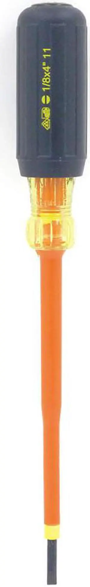Insulated Screwdriver,Slotted,1/8" x 4",Round IDEAL 35-9149