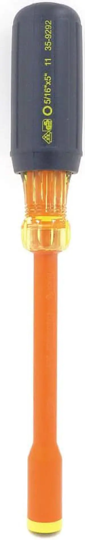 IDEAL 35-9292 Nut Driver,5/16 in.,Solid,Ins,5 in.