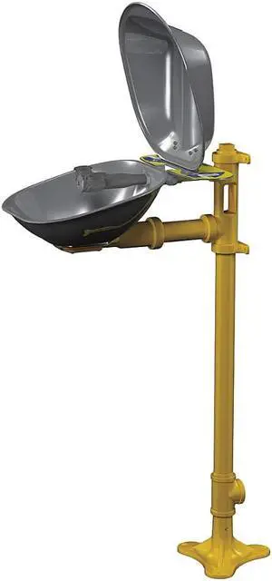 BRADLEY S19214DC Pedestal Mounted Eyewash Station Stainless Steel