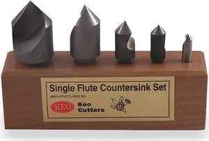 KEO 919-000-041 Countersink Set,5 PC,1 FL,100 Deg,Cobalt