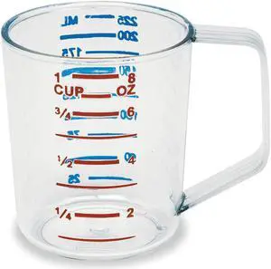 RUBBERMAID FG321000CLR Polycarbonate Measuring Cup,1 Cup,Clear