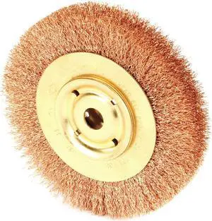 AMPCO SAFETY TOOLS WB-44 Crimped Wire Wheel Wire Brush, Arbor, 6"