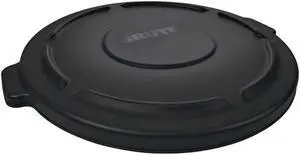 RUBBERMAID COMMERCIAL FG261960BLA 20 gal Flat Trash Can Lid, 20 in W/Dia,