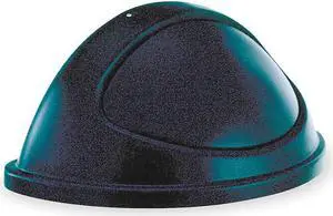 RUBBERMAID FG362000BLA Trash Can Top,Dome,Swing Closure,Black