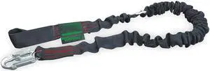 MILLER BY HONEYWELL Shock-Absorbing Lanyard, 2 Leg, Kevlar(R) 233MK-Z7/6FTBK