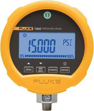 FLUKE FLUKE-700G01 Digital Compound Gauge, -0.4 to 0 to 0.4 psi, 1/4 in MNPT,