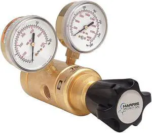 HARRIS 3000860 High Purity Gas Regulator, Argon, Carbon Dioxide, Helium, Neon,