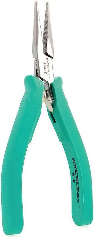 EXCELTA 2844D Chain Nose Plier,5-3/4 in.,Serrated