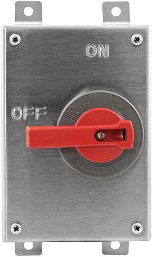 HUBBELL WIRING DEVICE-KELLEMS HBLDS3SSVFD Nonfusible Disconnect Switch, 30 A,
