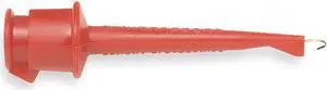 POMONA 3925-2-G/10P Test Clip,300VDC,5A,Red,PK10