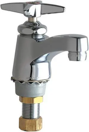 CHICAGO FAUCET 700-E70HOTABCP Manual Low Arc Bathroom Faucet, Single Hole