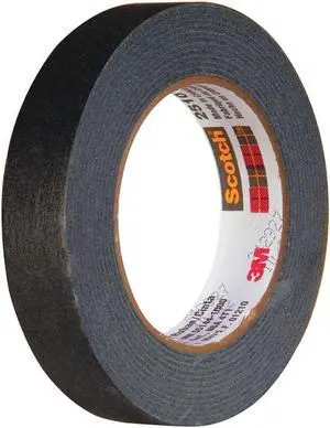 3M 2510 Masking Tape, 24 mm W x 55 m L, 5.6 mil Thick, Black, Rubber Adhesive
