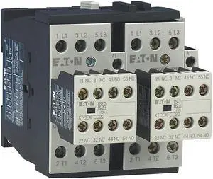 EATON XTCR018C21A IEC Magnetic Contactor, 3 Poles, 120 V AC, 18 A, Reversing: