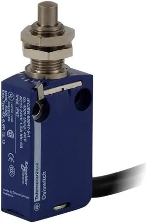 TELEMECANIQUE SENSORS XCMD21F0L1 Limit Switch, Plunger, 1NC/1NO, 6A at 240V AC,