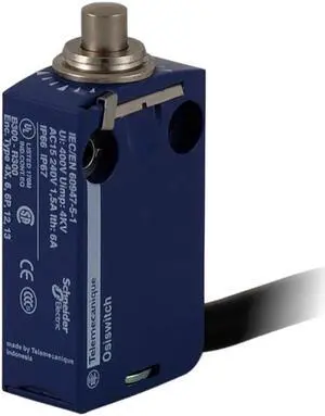TELEMECANIQUE SENSORS XCMD2110L1 Limit Switch, Plunger, 1NC/1NO, 6A at 240V AC,