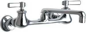 CHICAGO FAUCET 540-LDE35XKABCP Straight Kitchen Faucet, Manual, 7-1/4" to