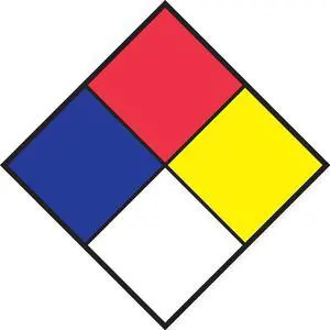 BRADY 58274 NFPA Placard, NFPA Diamond Picto, Reflective, 10 in W, 10 in H, 10