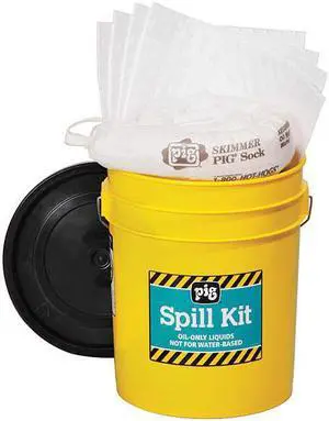 PIG KIT4200 PIG Spill Kit, Oil-Based Liquids, Yellow