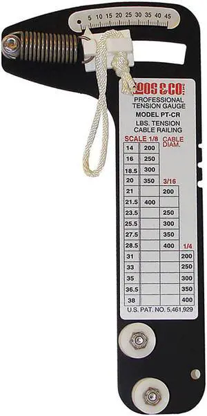 LOCOLOC PT-CR Cbl Railing Tension Gauge,200 to 400 lb.