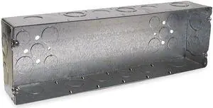 RACO 945 Electrical Box, 150 cu in, Gang Box Type, 6 Gangs, Galvanized Steel