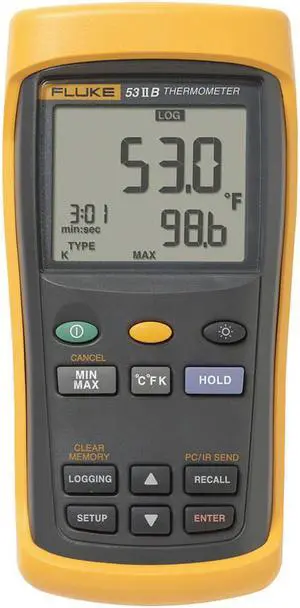 Fluke 53-2-B Single Input Digital Thermometer with data logging