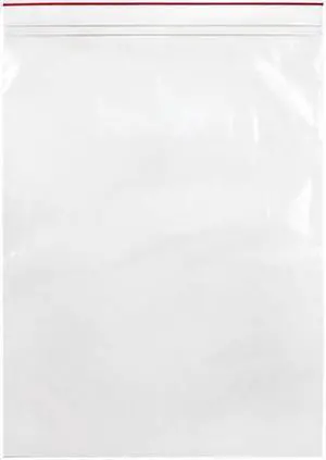 MINIGRIP MGRL4P0912 Reclosable Bag, Zip Seal, 12 in L, 9 in W, 4 mil Thick, Low