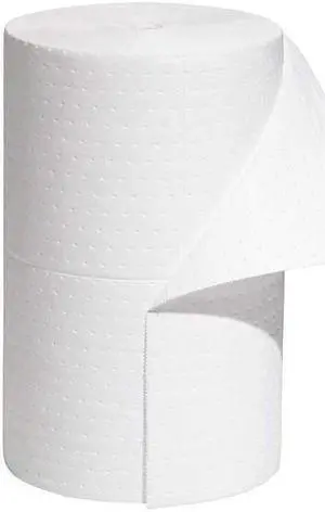 PIG MAT424 Absorbent Roll, Absorbs 32.4 gal. Oil-Based Liquids, ,White
