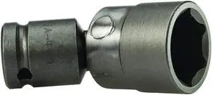APEX TOOL GROUP SA-409-1PK 1/2 in Drive Impact Flex Socket Standard Socket,
