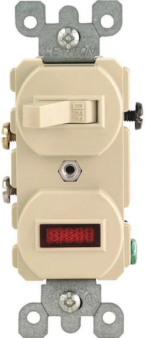 Ivory Commercial Toggle Wall Switch 15A w/Pilot Light 5226-I-R41 Box Ivory Commercial Toggle Wall Switch 15A w/Pilot Light 5226-I-R41 Box