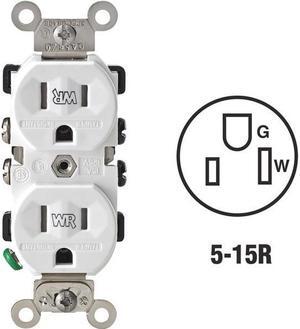 Leviton 15a White Wthr Resis Outlet S02-TWR15-W