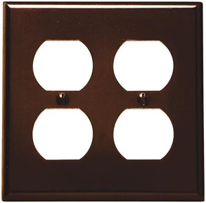 Leviton 85016 Brown Two Gang Duplex Receptacle Wall Plate Leviton 85016 Brown Two Gang Duplex Receptacle Wall Plate