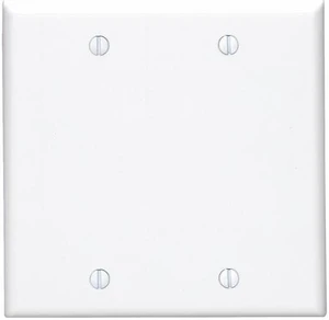Leviton 88025 White Two Gang Blank Wall Plate Leviton 88025 White Two Gang Blank Wall Plate
