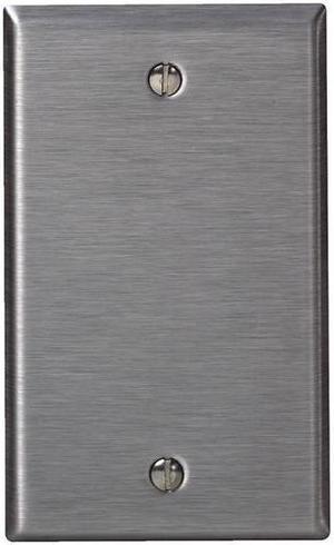 1-Gang Stainless Steel BLANK Cover Wallplate Box Mount 84014