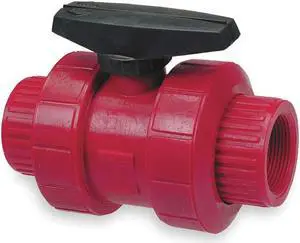 CHEMTROL T65TB-V 1/2 1/2" FNPT Kynar Ball Valve Inline
