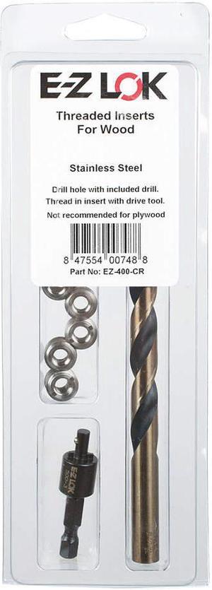 E-Z LOK EZ-400-4-CR Thread Insert Kit,SS,Size 1/4-20,6 Pcs