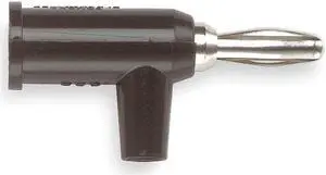 POMONA 1825-0-G/10P Banana Plug,Black,PK10