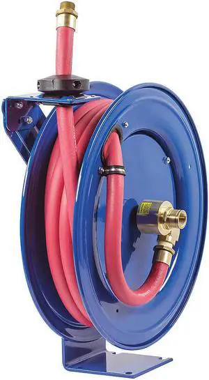 Hose Reel, Spring Return, 3/4In ID x 25Ft