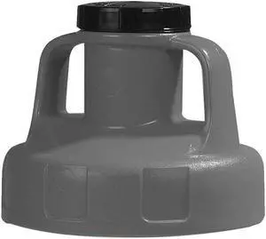 OIL SAFE 100204 Utility Lid,w/2 In Outlet,HDPE,Gray