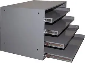 DURHAM MFG 310B-95 Sliding Drawer Cabinet Frame, 4 Drawers, 20-1/4 in W x